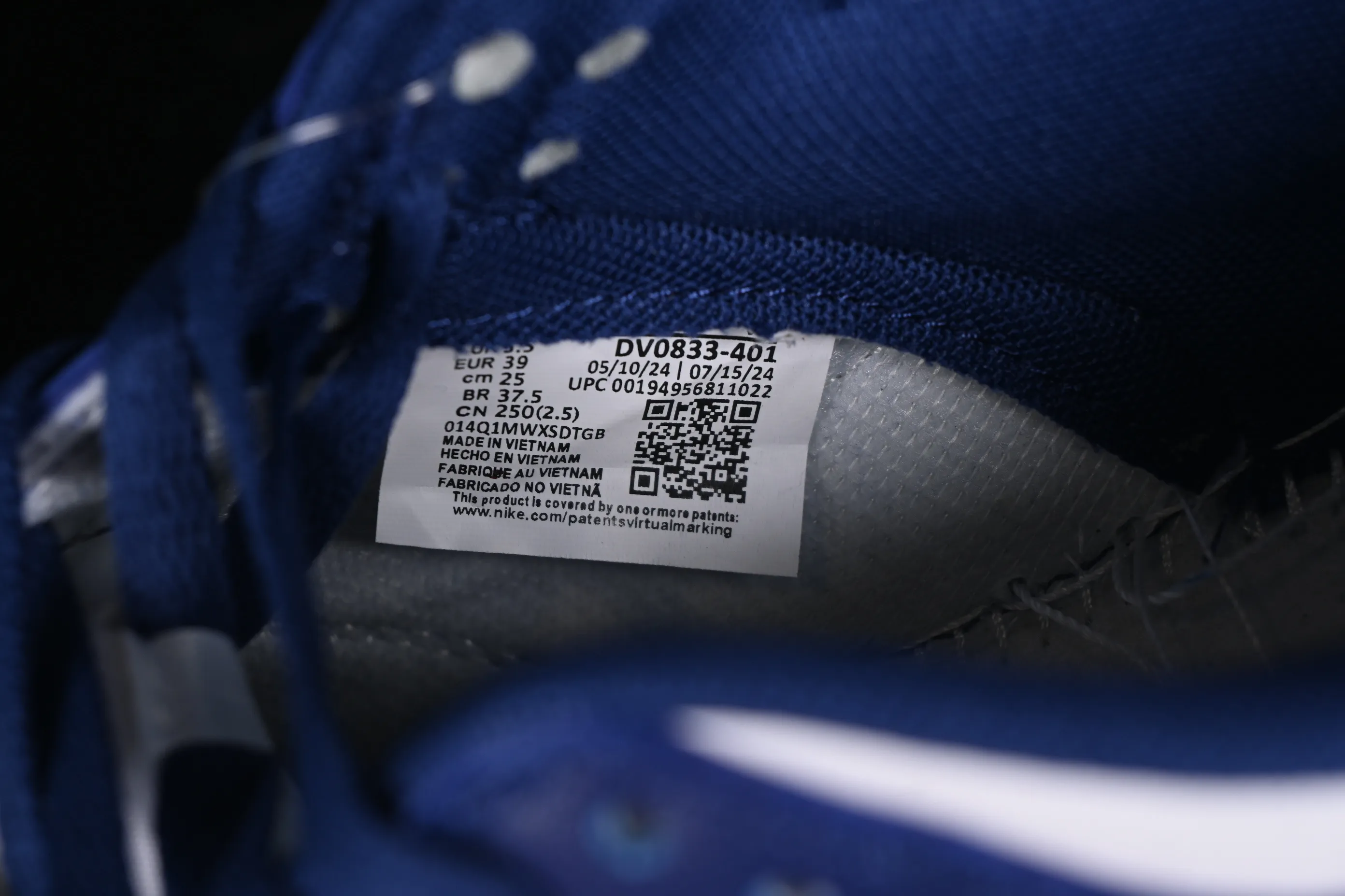 All categories Nk SB Dunk series Nk SB Dunk Low low-top sneakers Nk Dunk Low "Deep Royal Blue" blue-gray SB low-top casual sneakers DV0833-401